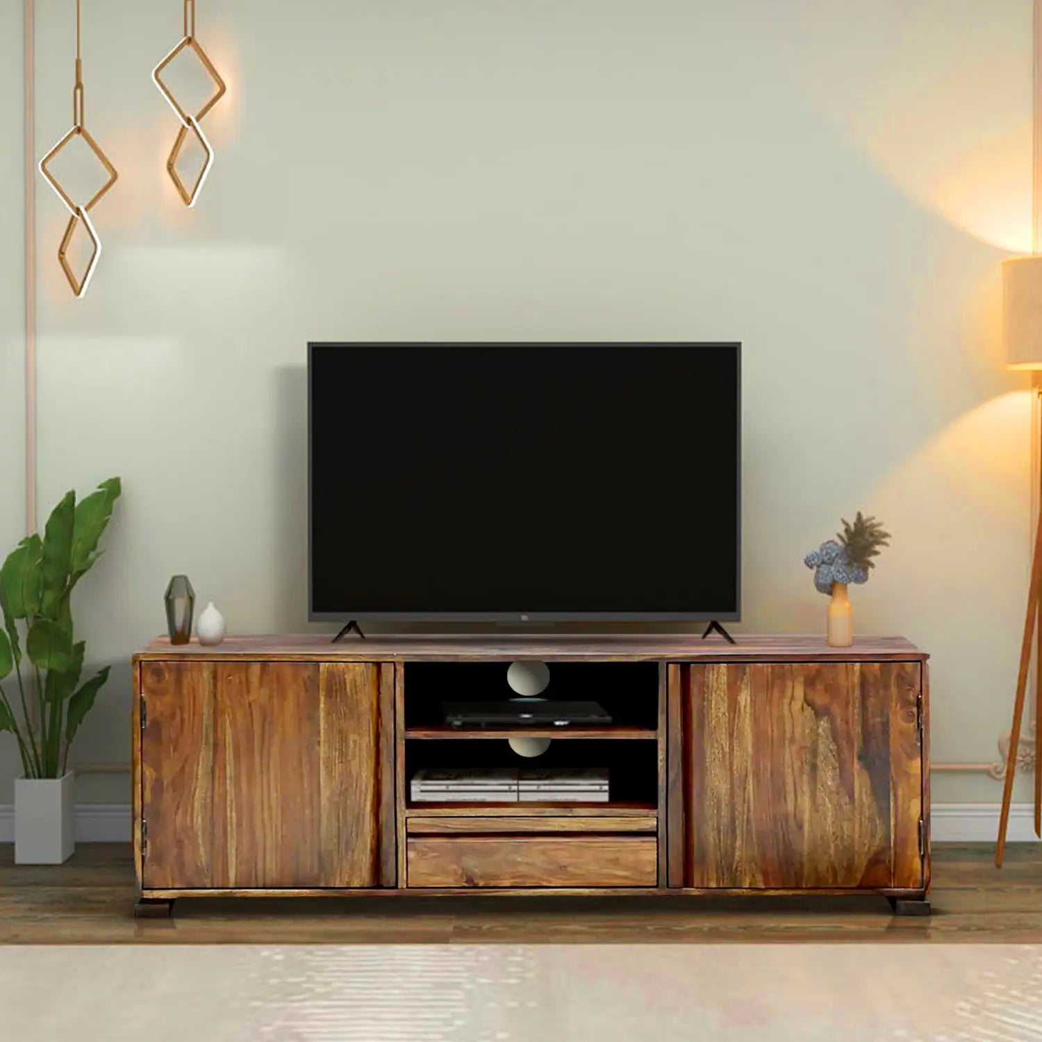 Durable modern solid wood tv console table Moscow
