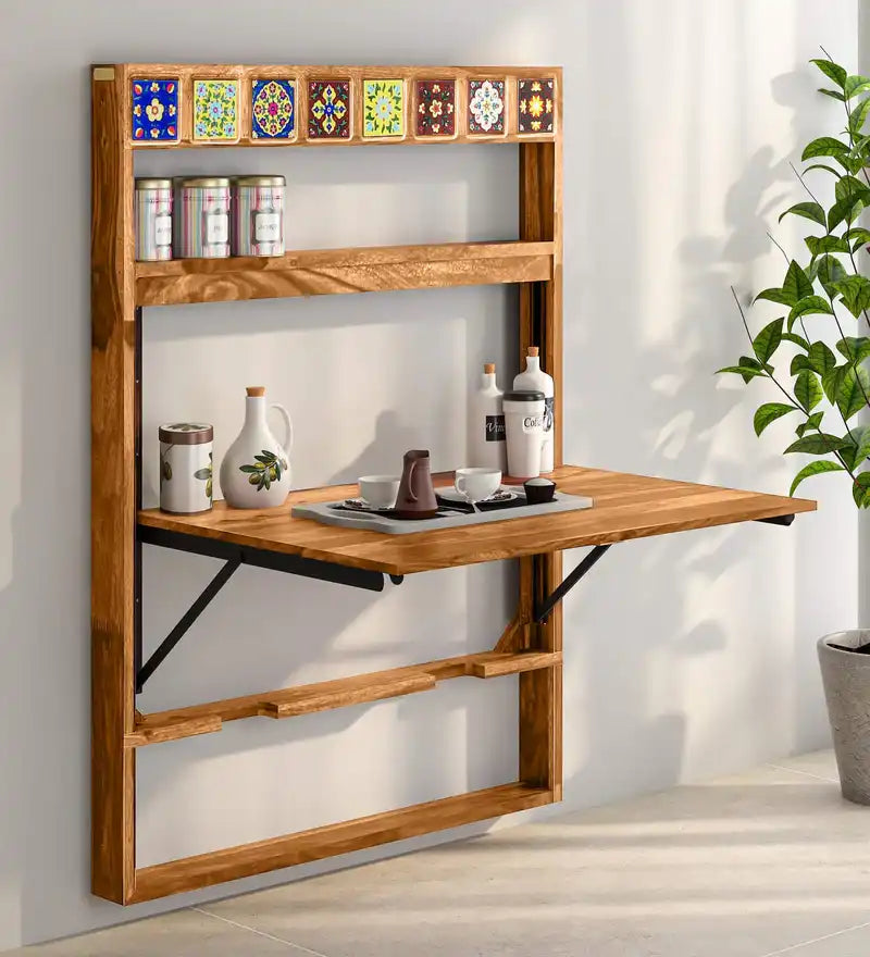 Durable sheesham wood folding dining table Anamika for everyday family use