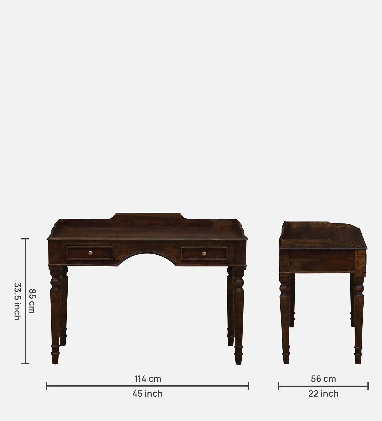 Durable sheesham wood study table solid wood office desk Evelyn