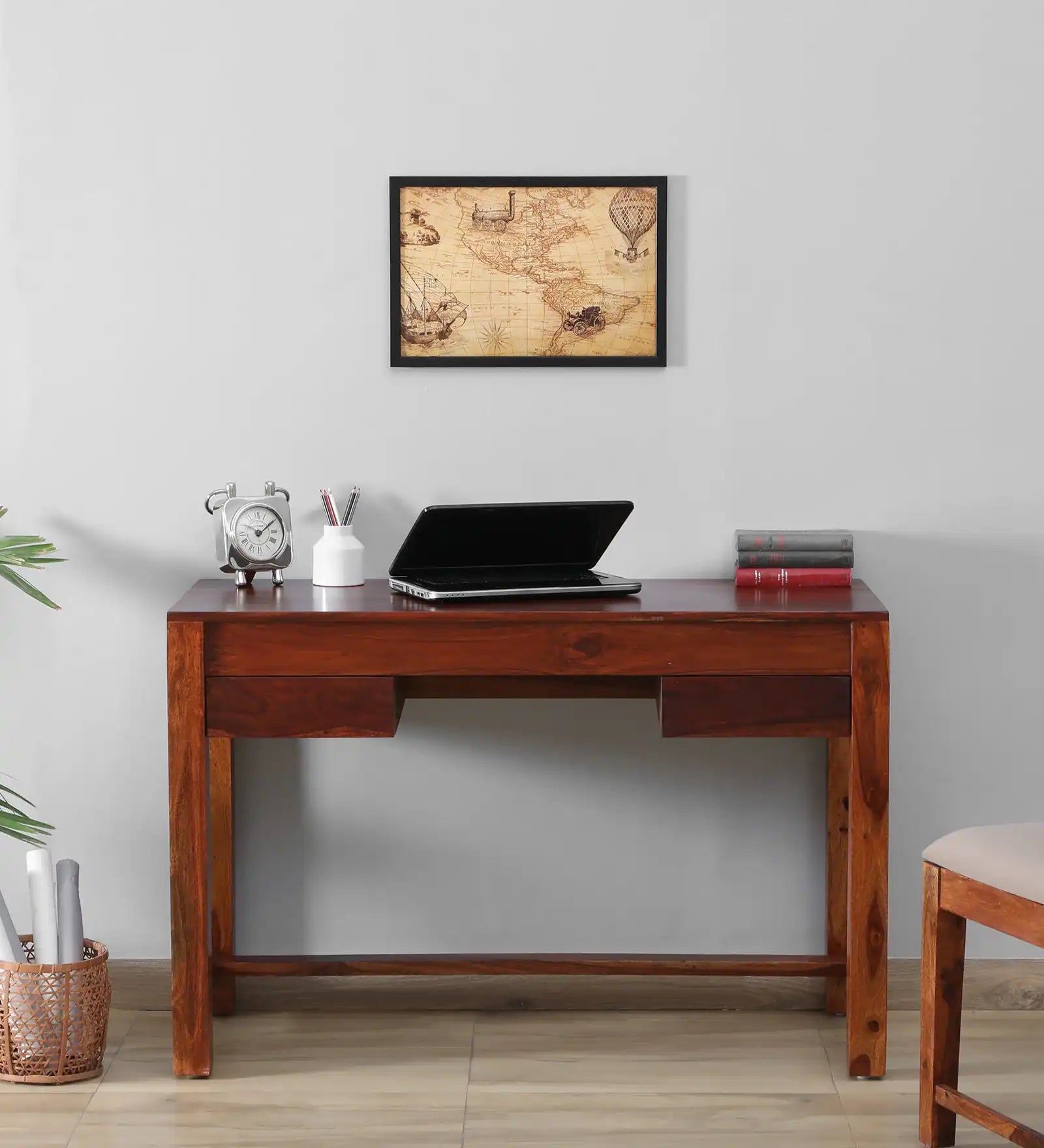 Durable sheesham wood study table solid wood office desk faux