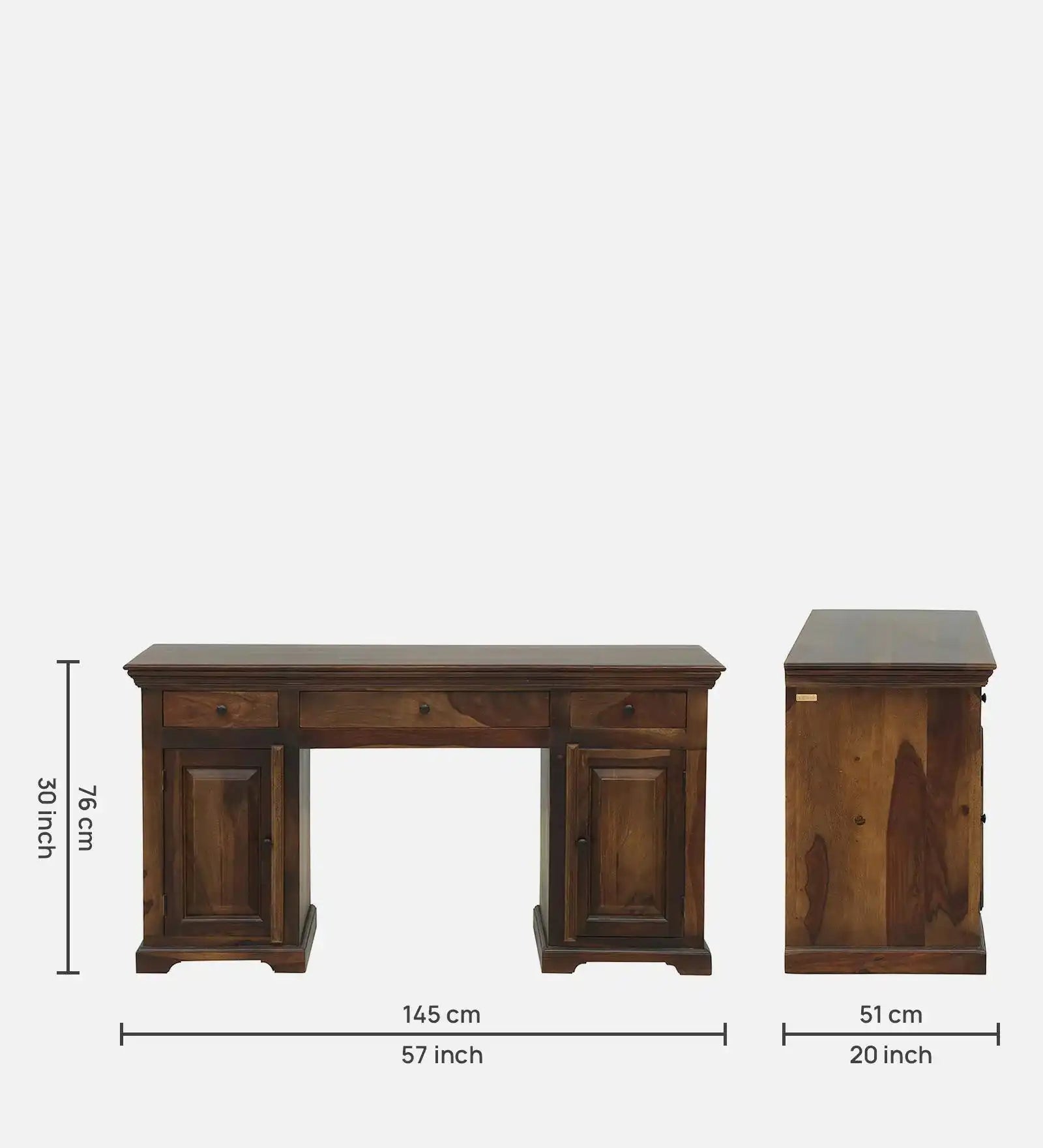 Durable sheesham wood study table solid wood office desk Kanishka