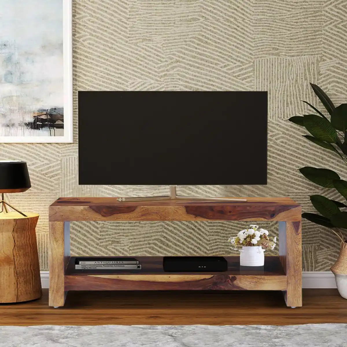 Durable sheesham wood tv unit solid tv cabinet Acro