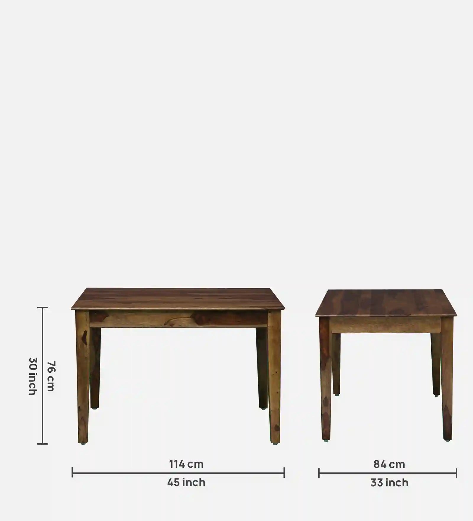 Durable solid wood cane four seater dining table set teak finish long lasting furniture