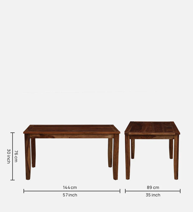 Elista solid sheesham dining table modern Indian style furniture for dining space