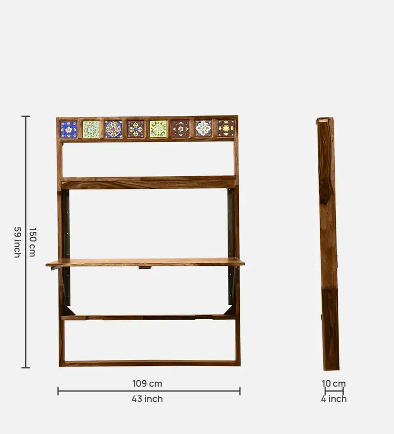Folding wooden dining table solid sheesham Anamika for multipurpose home use