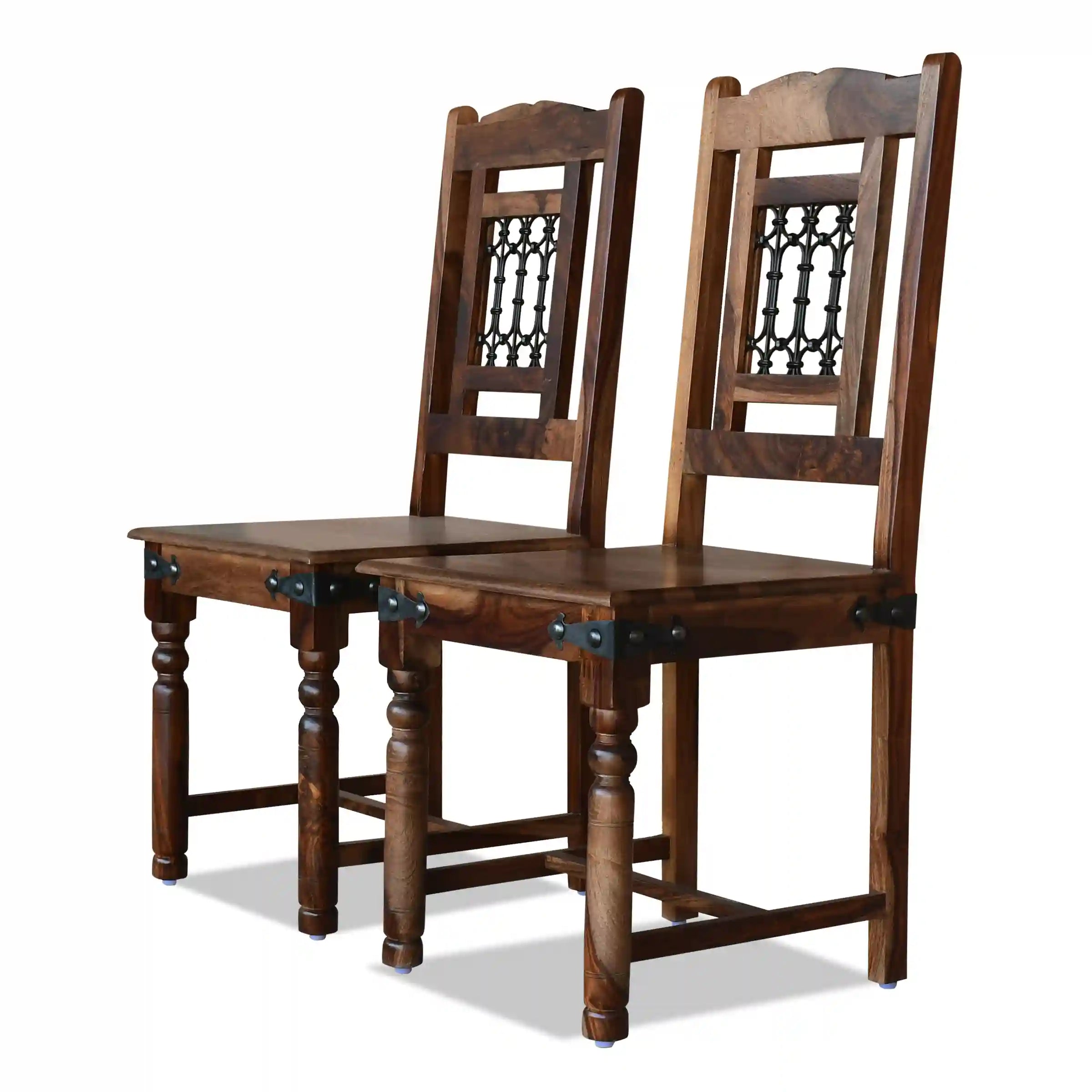 Four seater dining table set solid wood Haveli heavy duty and long lasting furniture