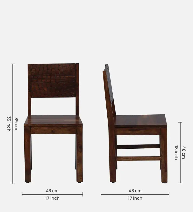 Harmonia solid sheesham dining chair set Indian style furniture for dining space