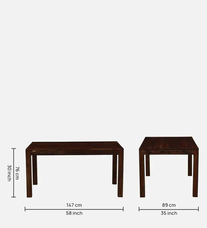 Harmonia solid sheesham dining table modern Indian style furniture for dining space