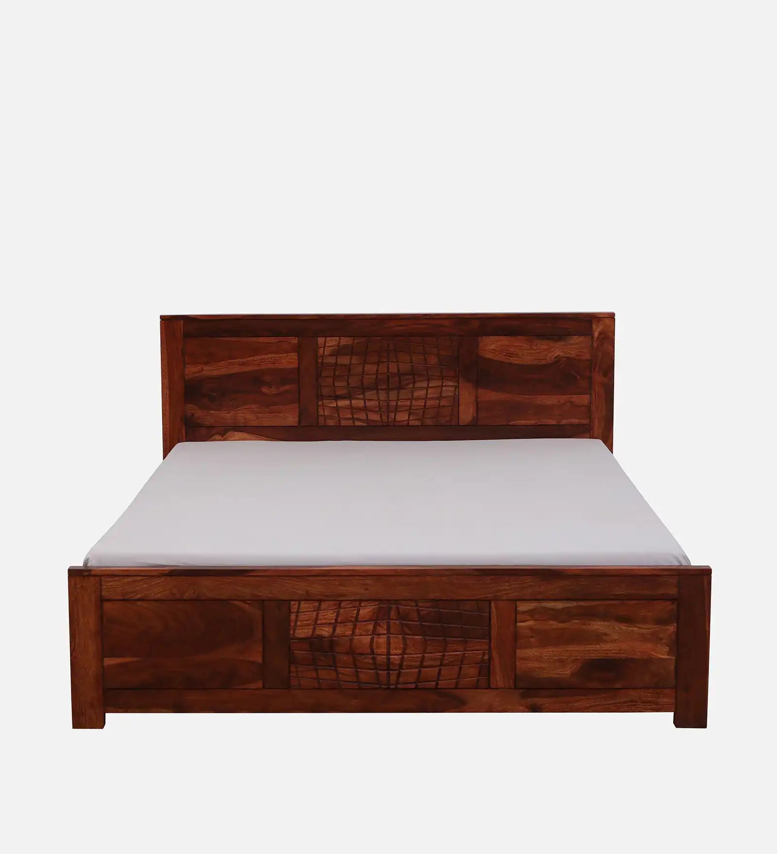 harmonia solid wood queen size bed side view without storage modern bedroom furniture