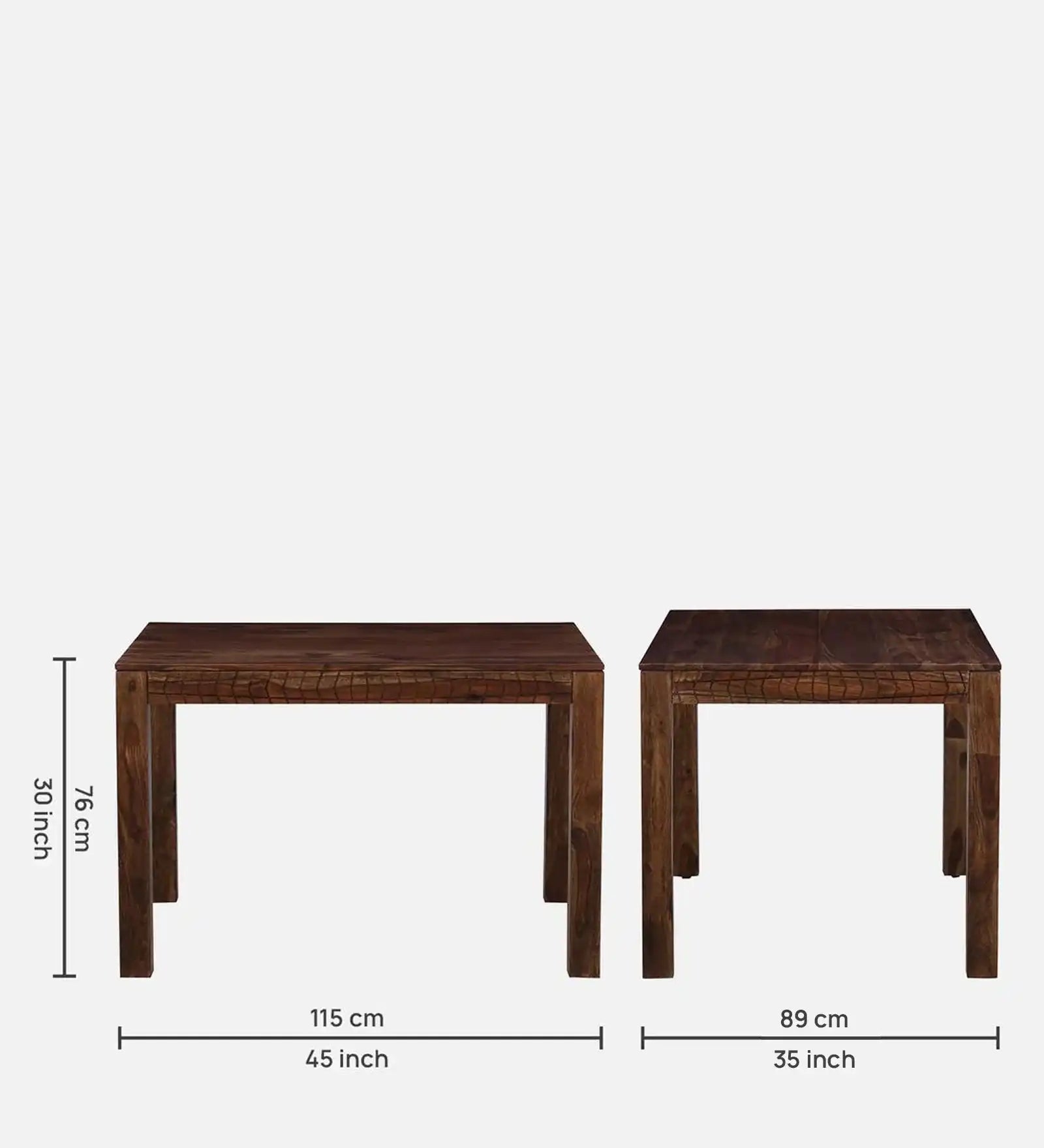 Harmonia solid wood four seater dining table natural finish minimalist dining design