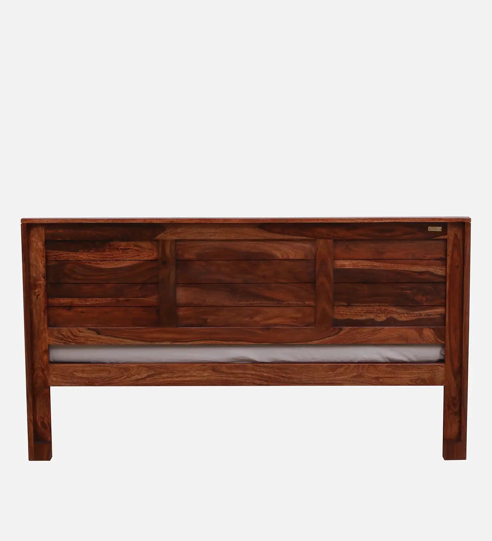 harmonia solid wood contemporary queen size bed without storage styled in modern bedroom setup