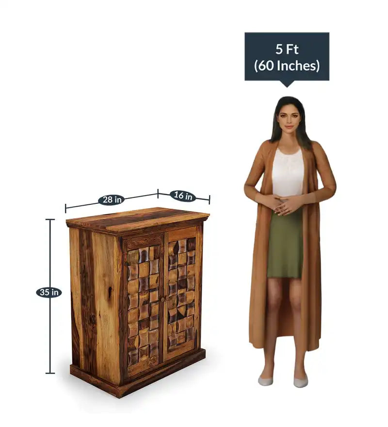 Heavy duty solid wood shoe cabinet for long lasting footwear storage solution