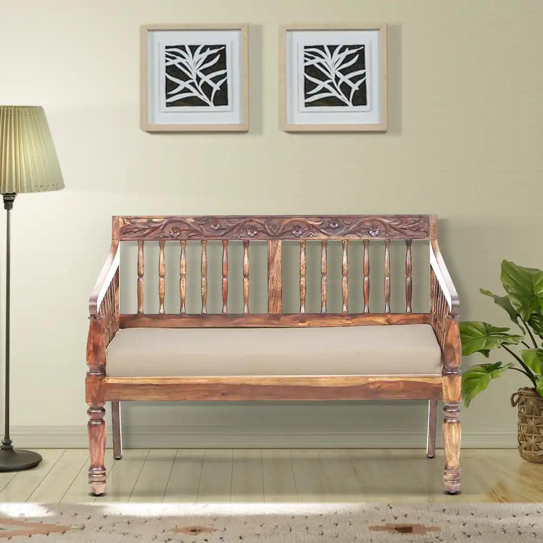 Heritage Devanti 2 seater sofa sheesham wood classic furniture design