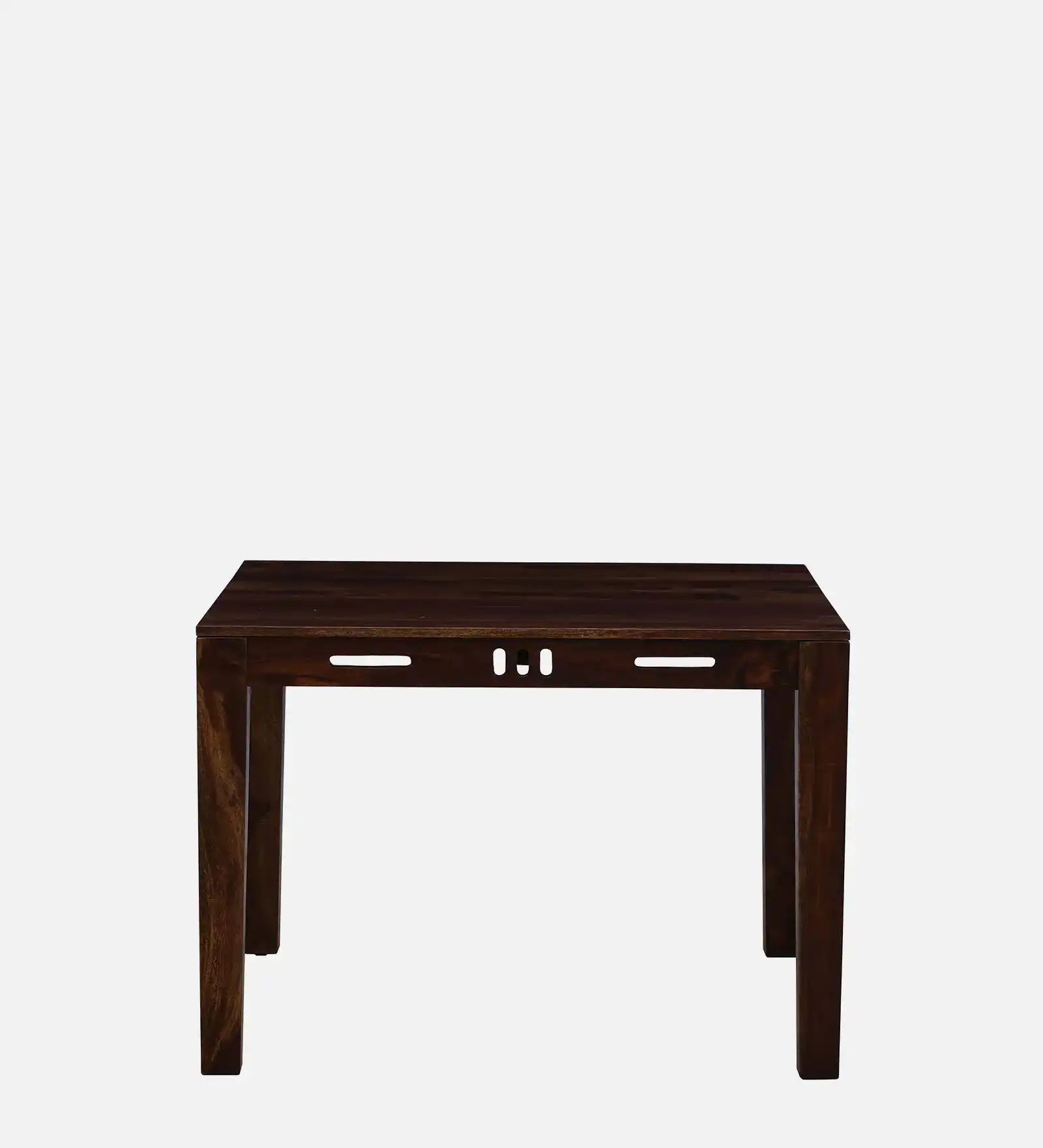 Jenine solid wood four seater dining table set teak finish modern dining furniture