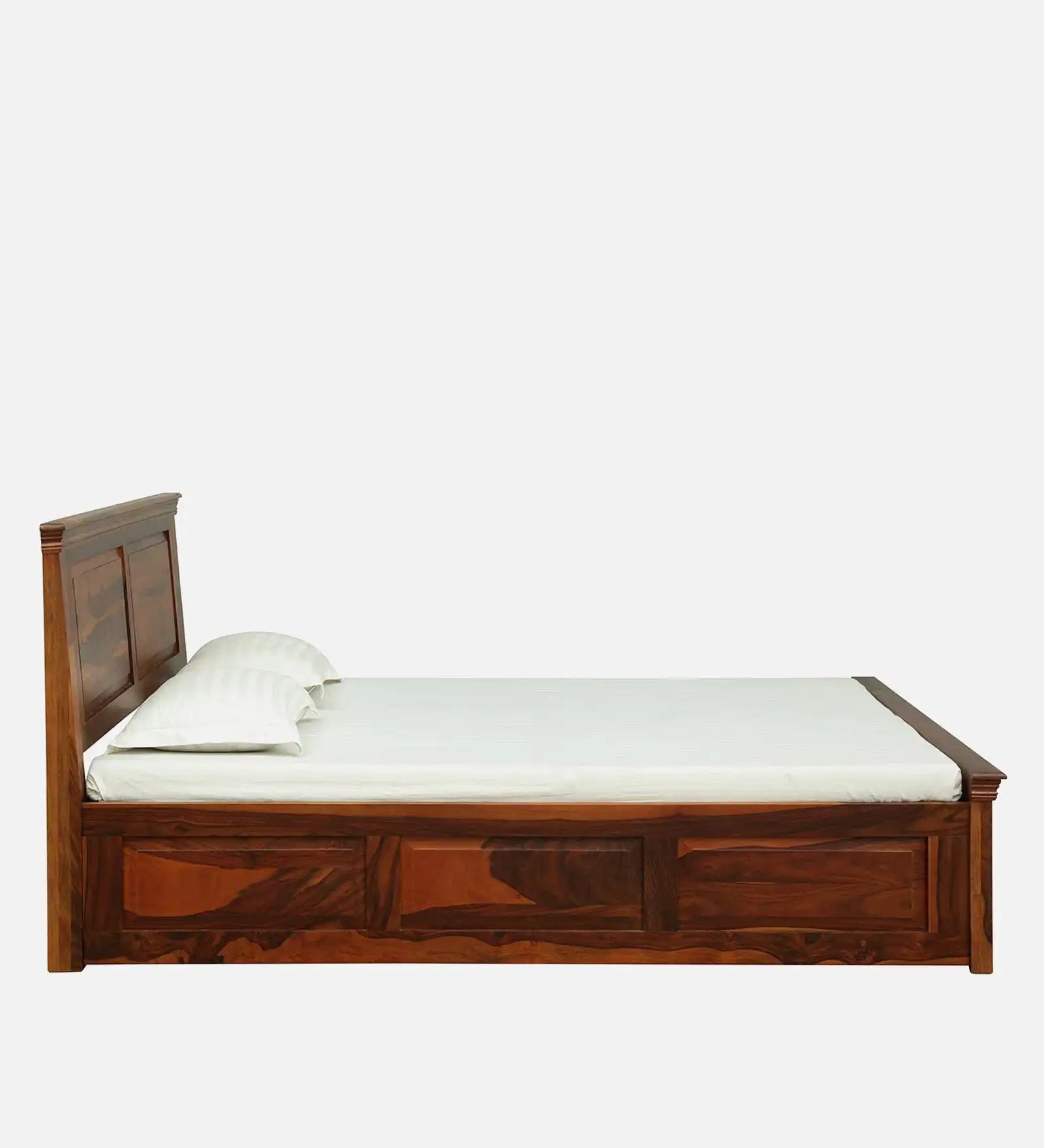 Kanishka king size bed sheesham wood box storage design