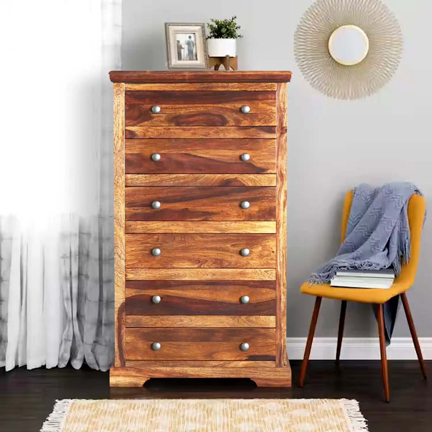 Kanishka sheesham storage cabinet drawer unit for bedroom and living room