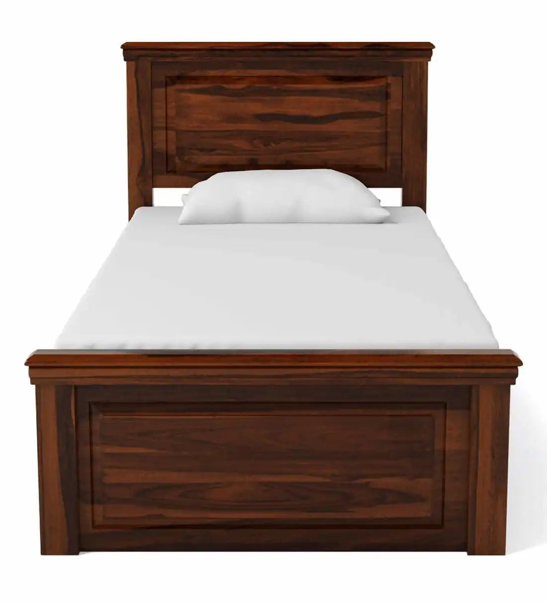 kanishka sheesham wood single bed strong durable wooden frame long lasting design