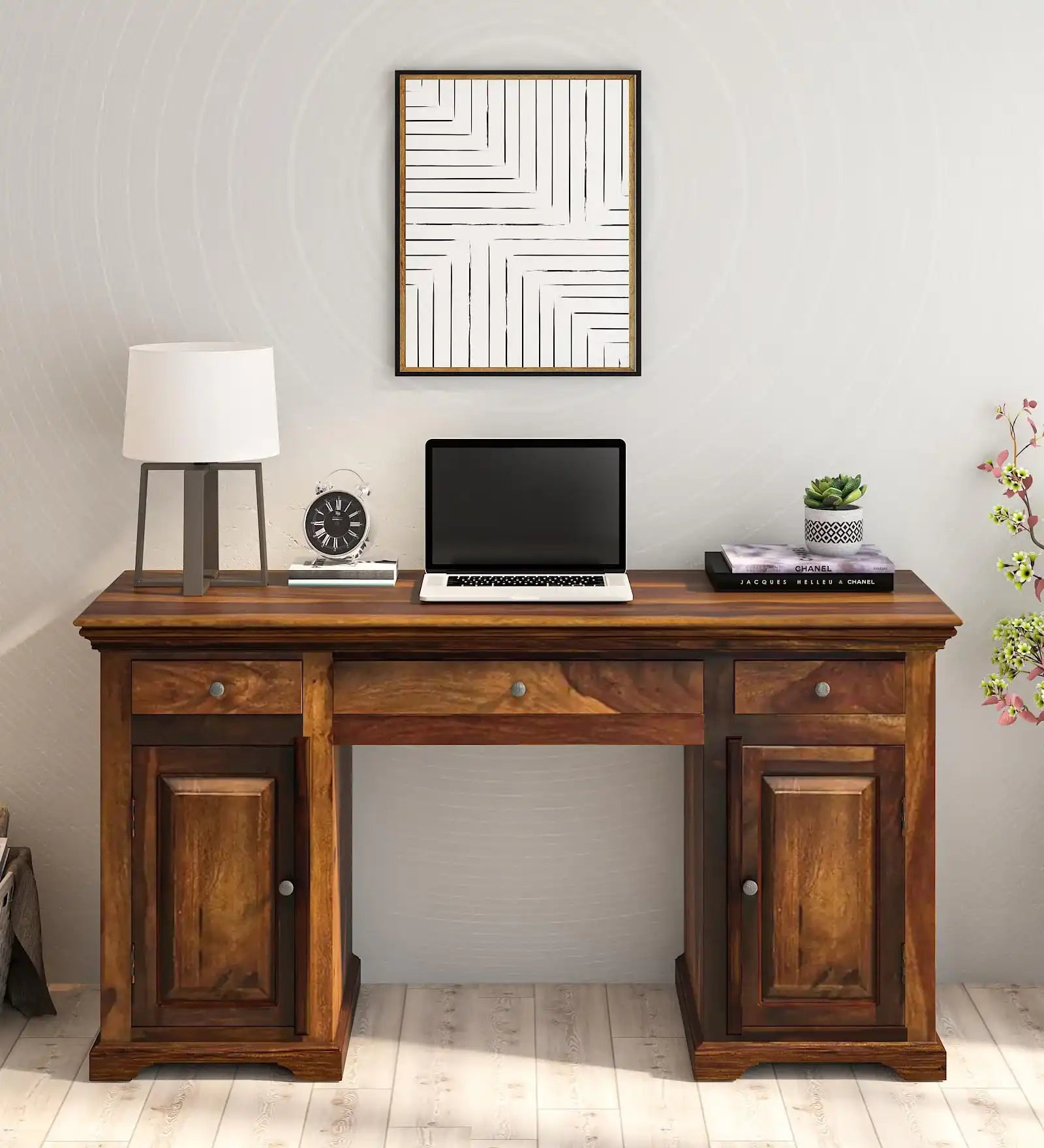 Kanishka sheesham wood study table solid wood writing desk for home office India