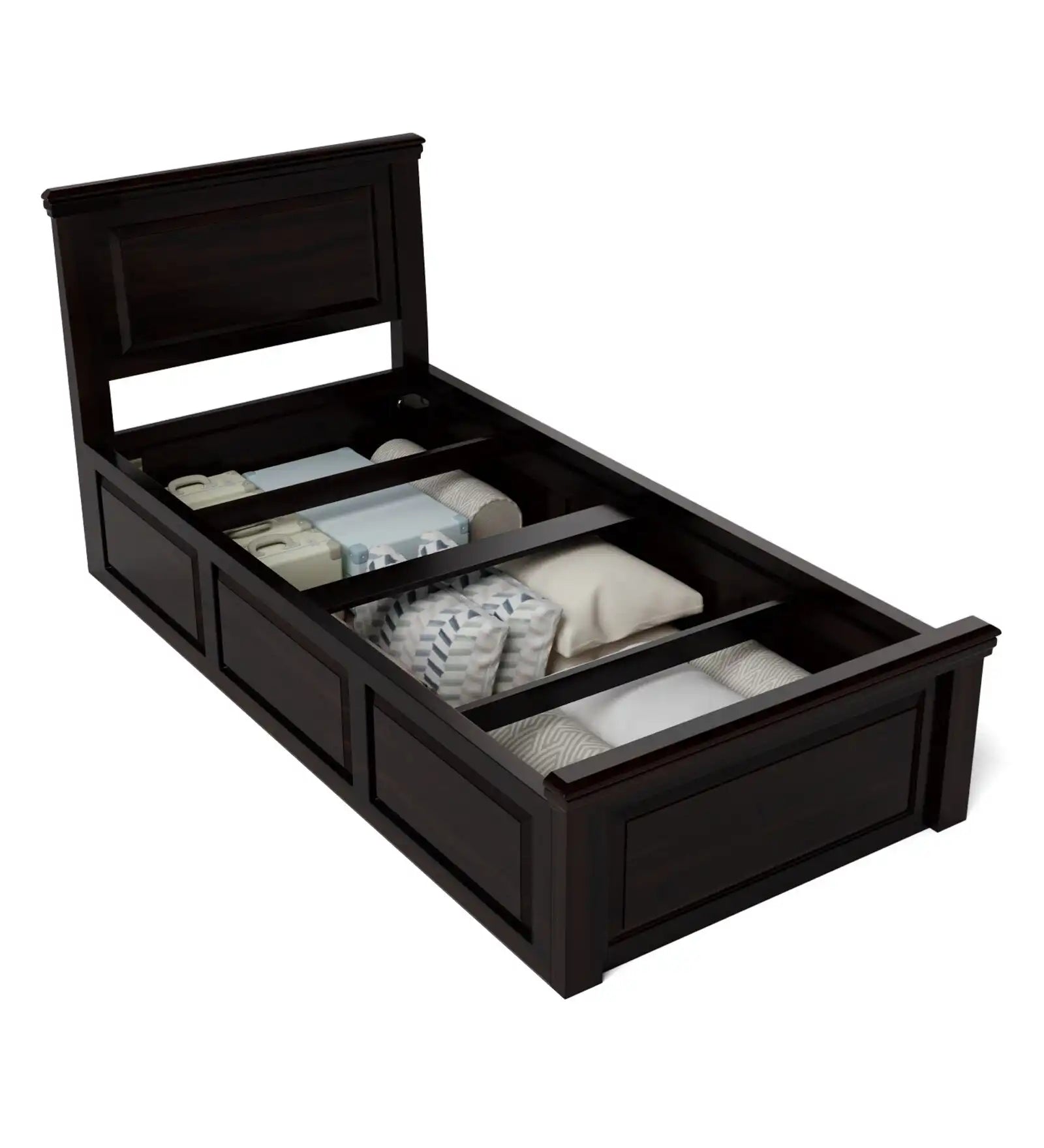 kanishka solid wood single bed clean simple modern design wooden furniture