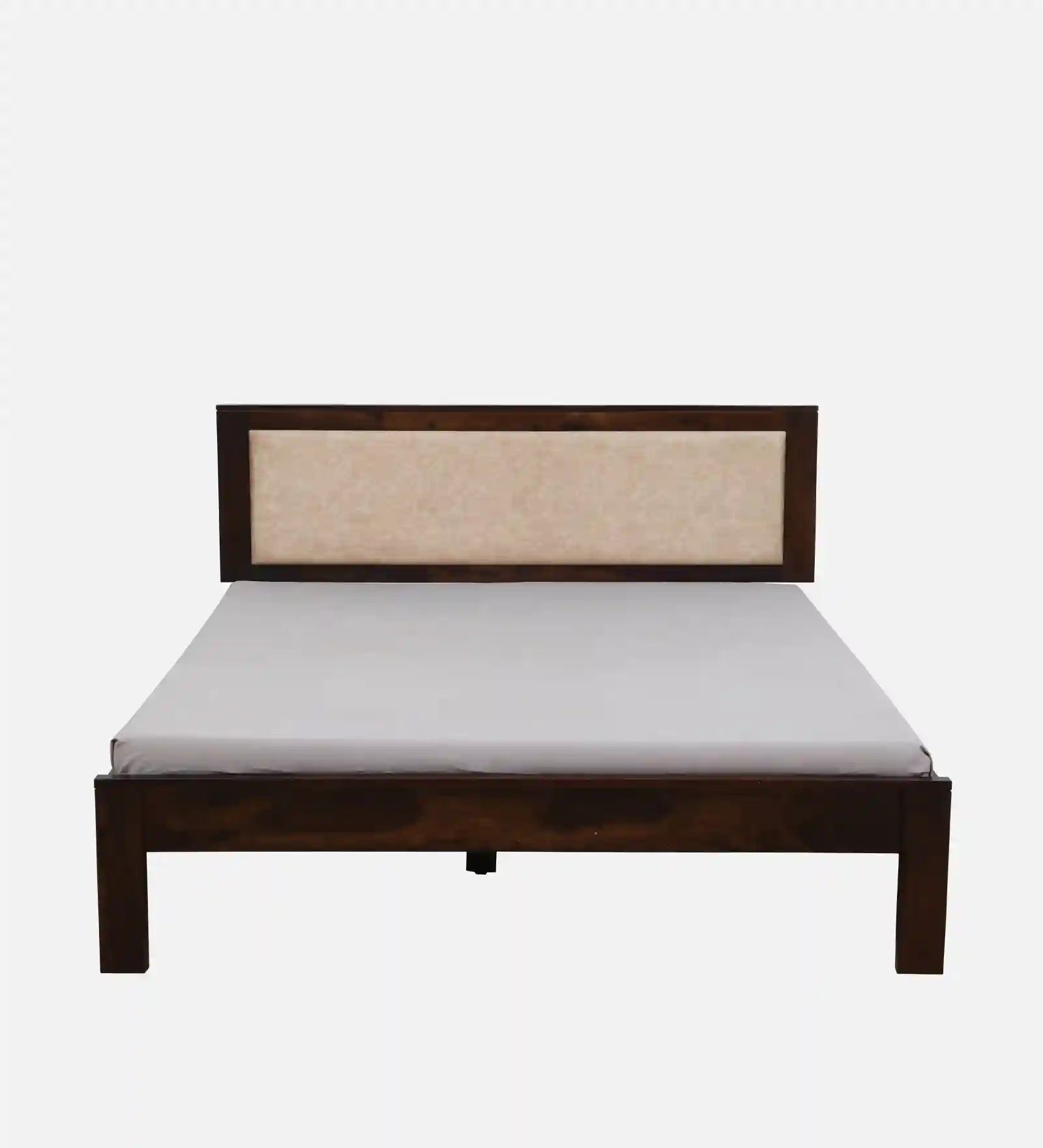 kashtha solid wood king size bed without storage minimal modern wooden bed design