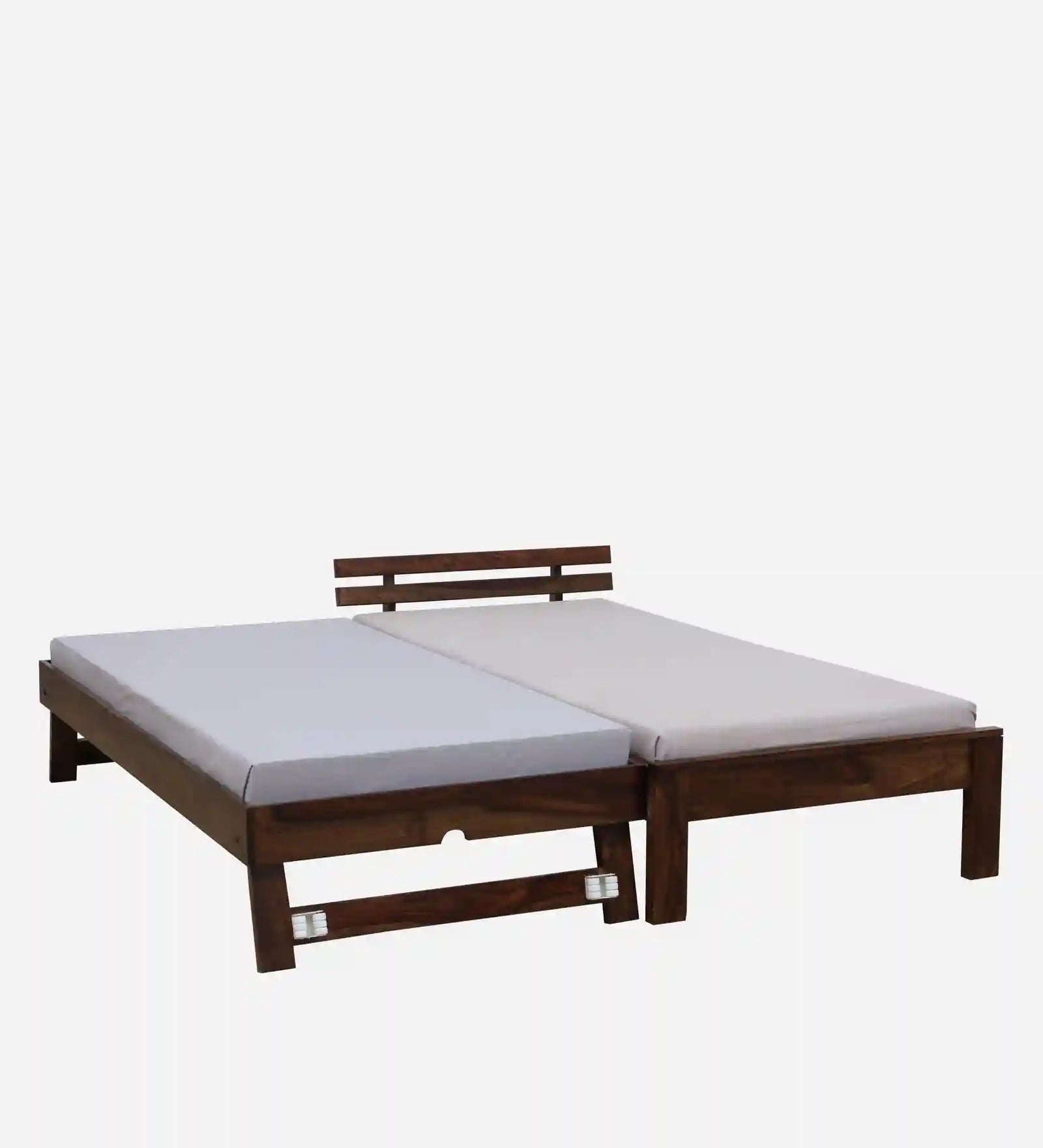Kashtha sheesham wood bed with trundle clean modern wooden bed India