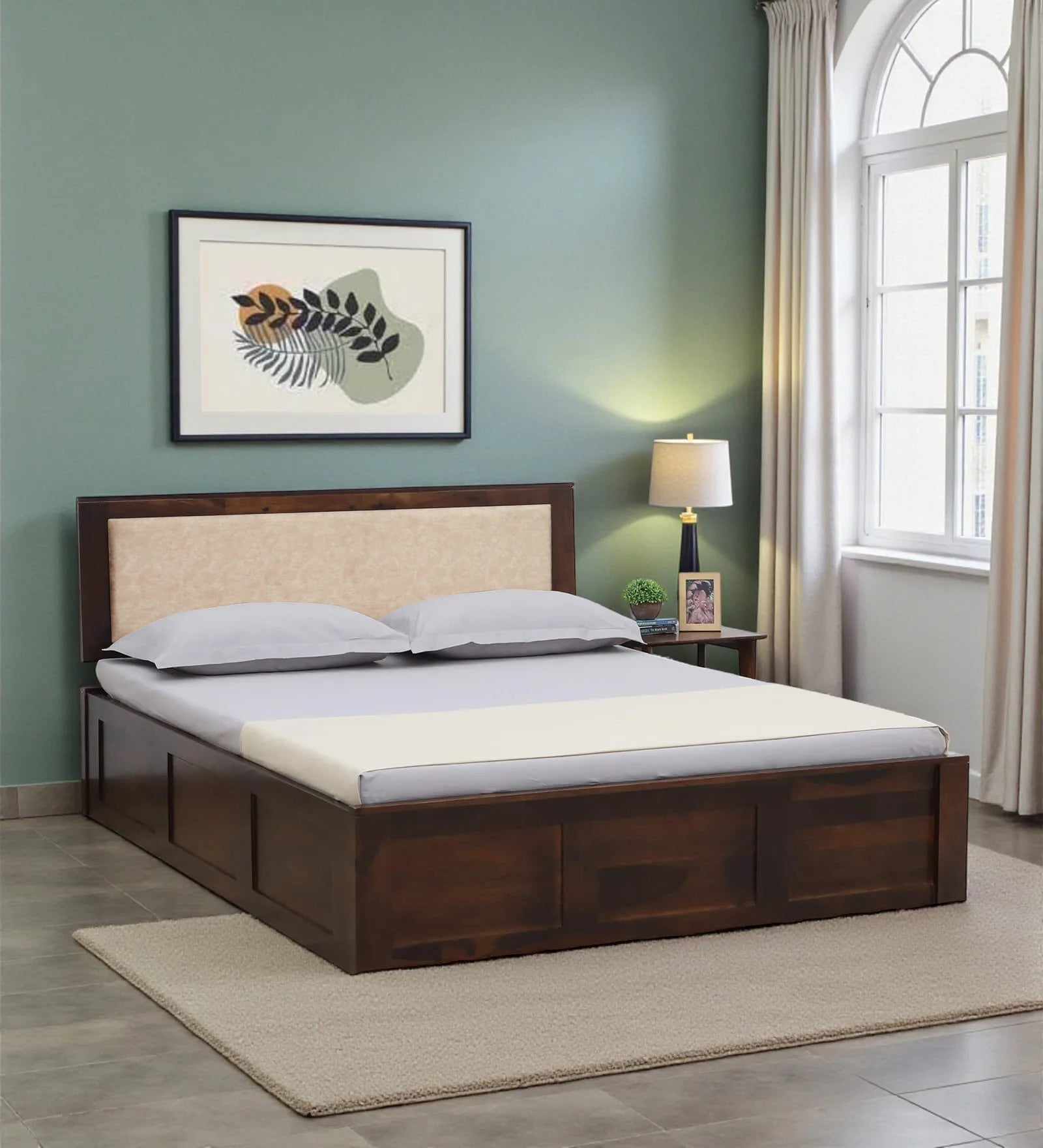 Kashtha solid sheesham wood king size bed with hydraulic storage heavy duty