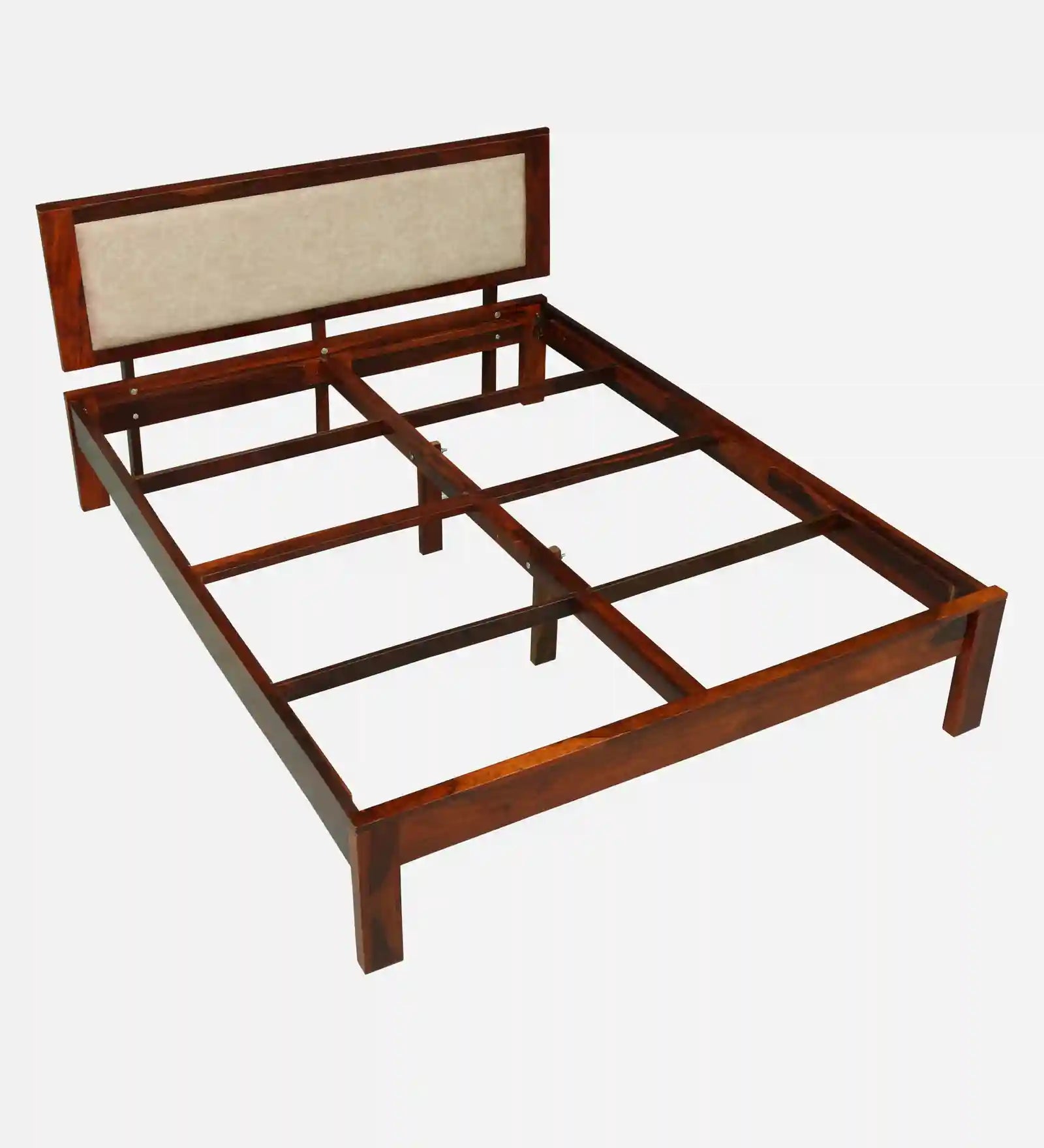 Kashtha wooden queen bed clean structure modern look