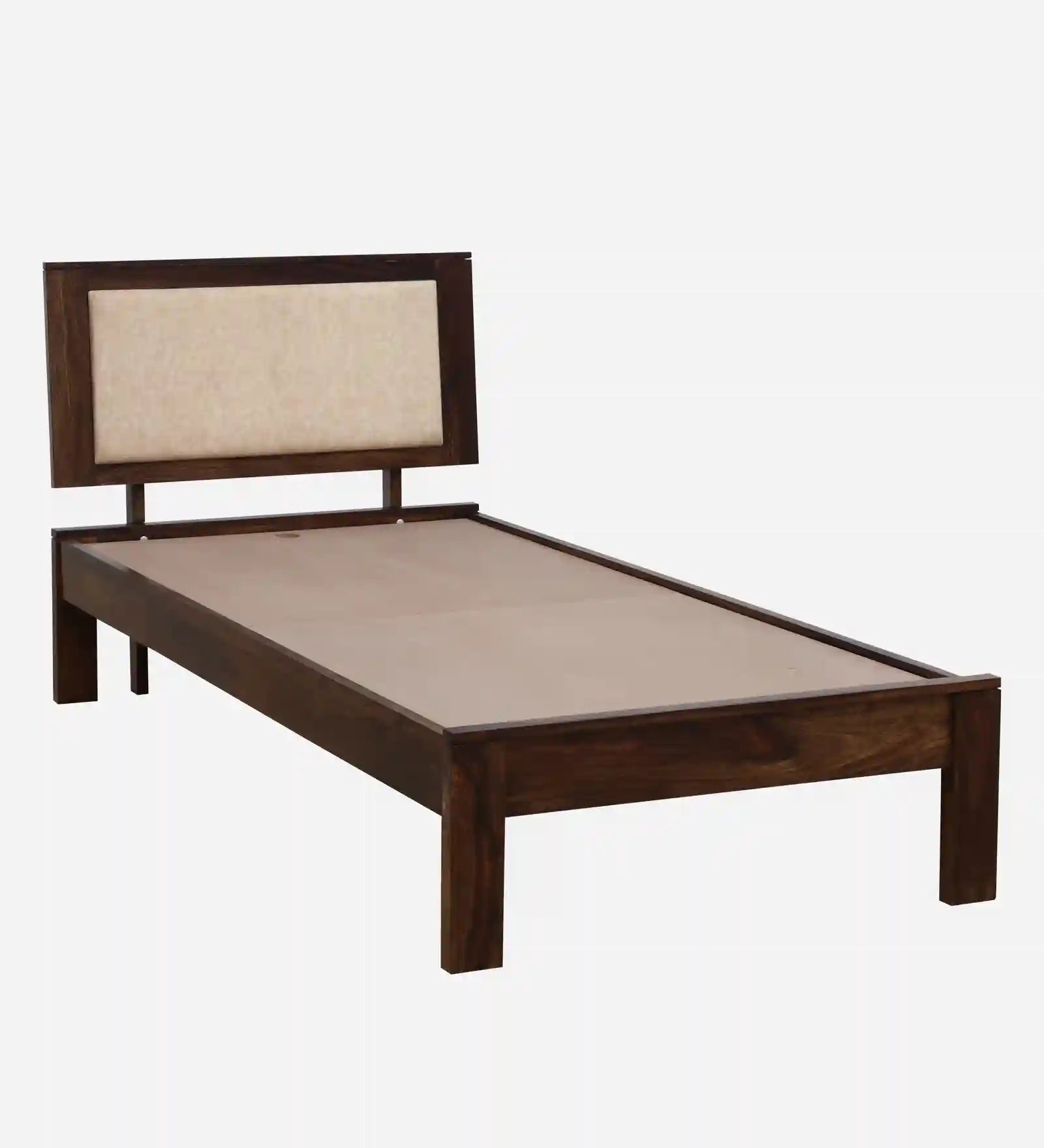 Kashtha wooden single bed minimal style solid wood bed India