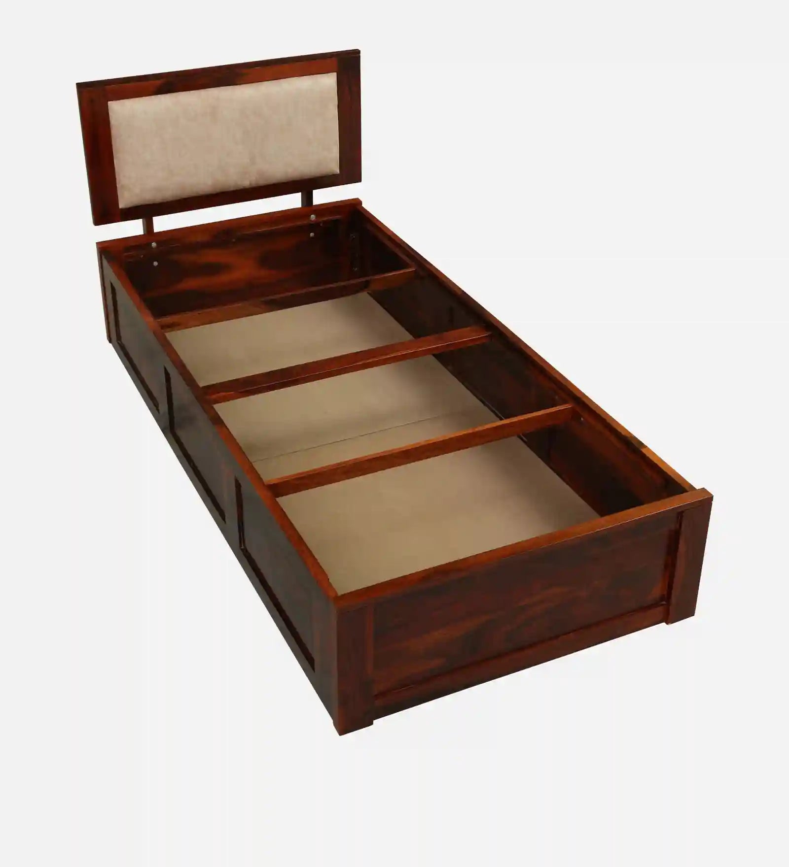 Kashtha wooden single bed minimal style solid wood bed India