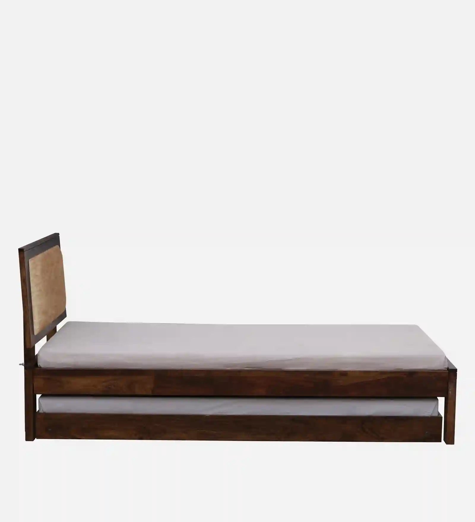 Kashtha wooden single bed pull out trundle space saving bed India