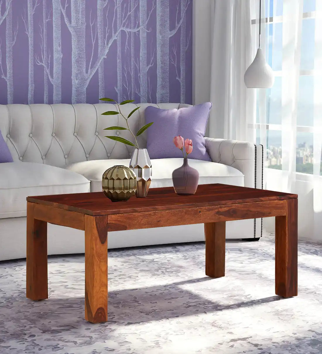 Laca modern center table sheesham wood coffee table furniture unit