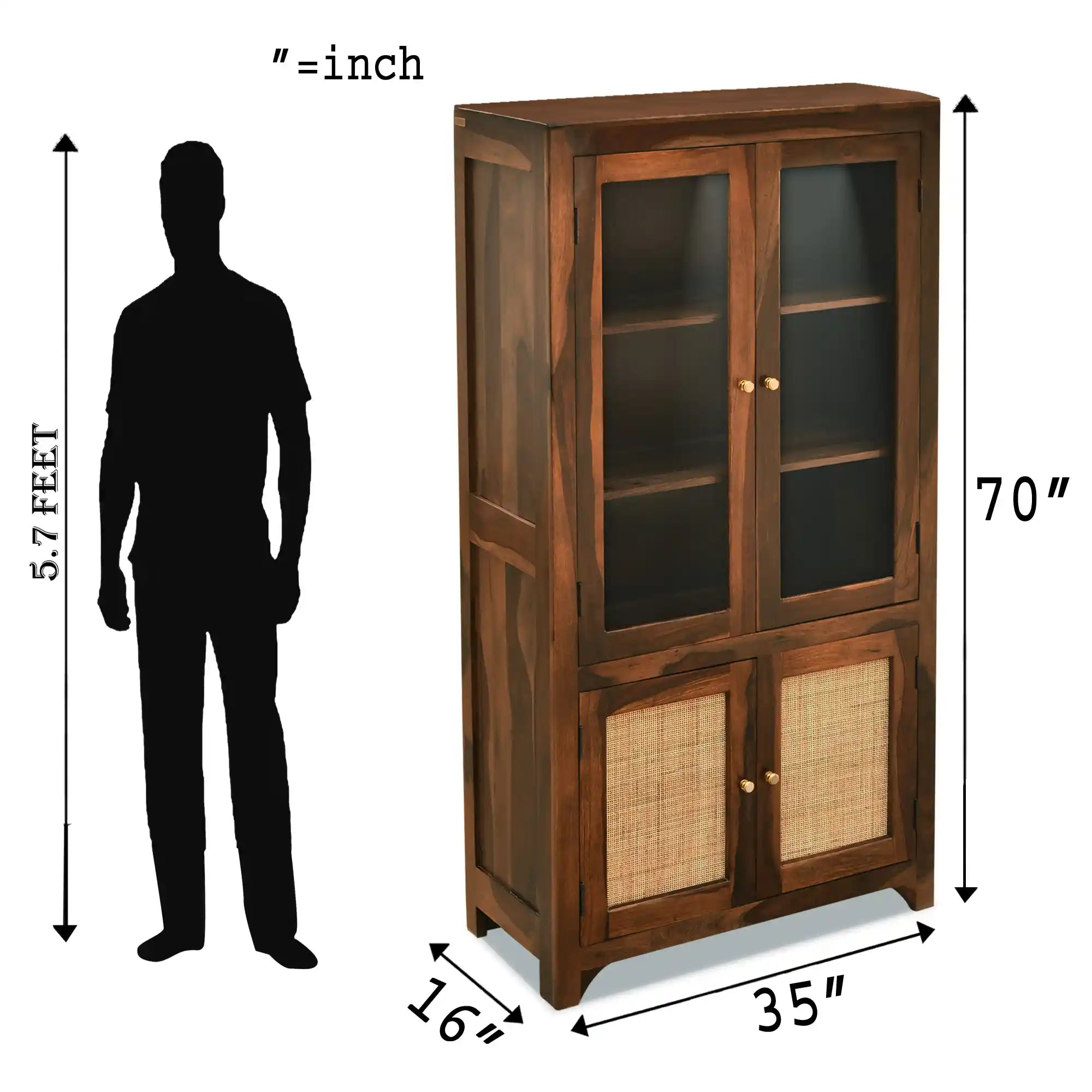 Large sheesham wood bookshelf storage bookcase home decor