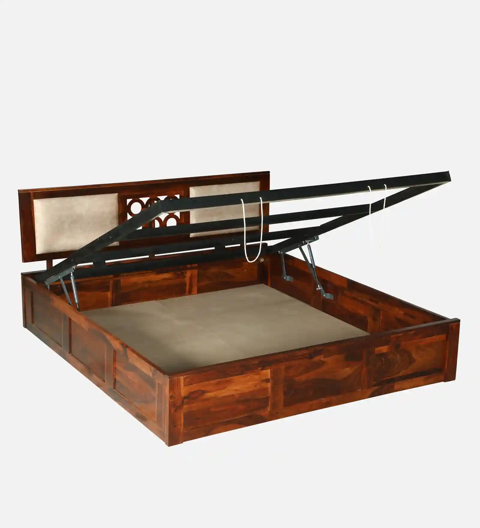 hydraulic lift up bed storage system mechanism sheesham king size india