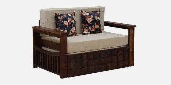 Luxury Capri wooden sofa cum bed solid wood 2 seater premium style