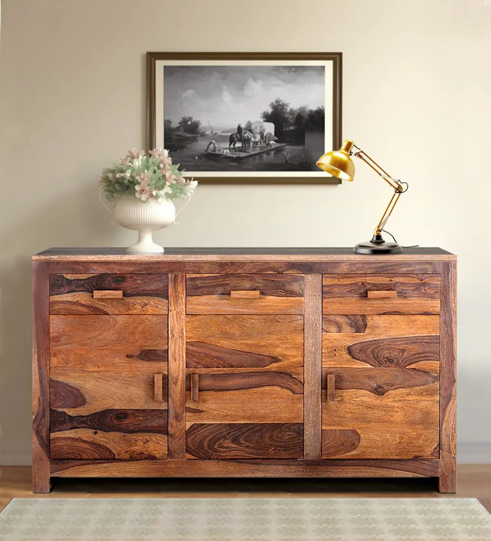 Luxury solid wood sideboard sheesham storage cabinet home India
