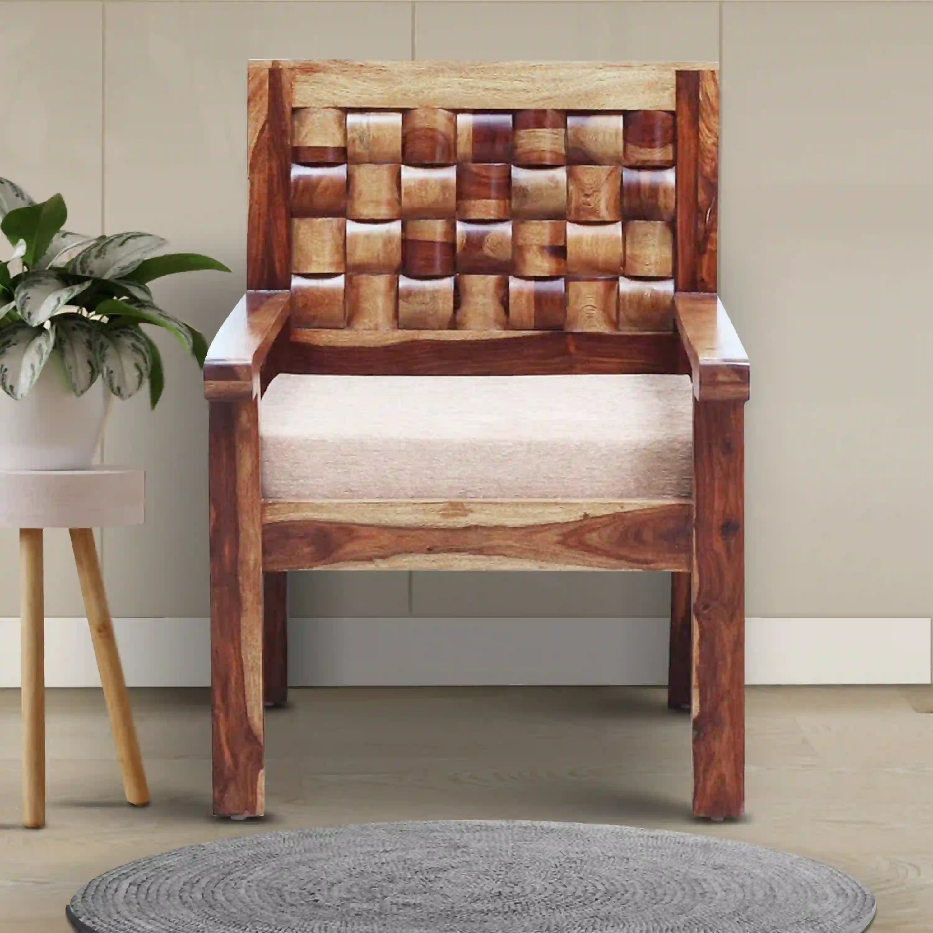 luxury wooden 1 seater sofa chair sheesham wood india