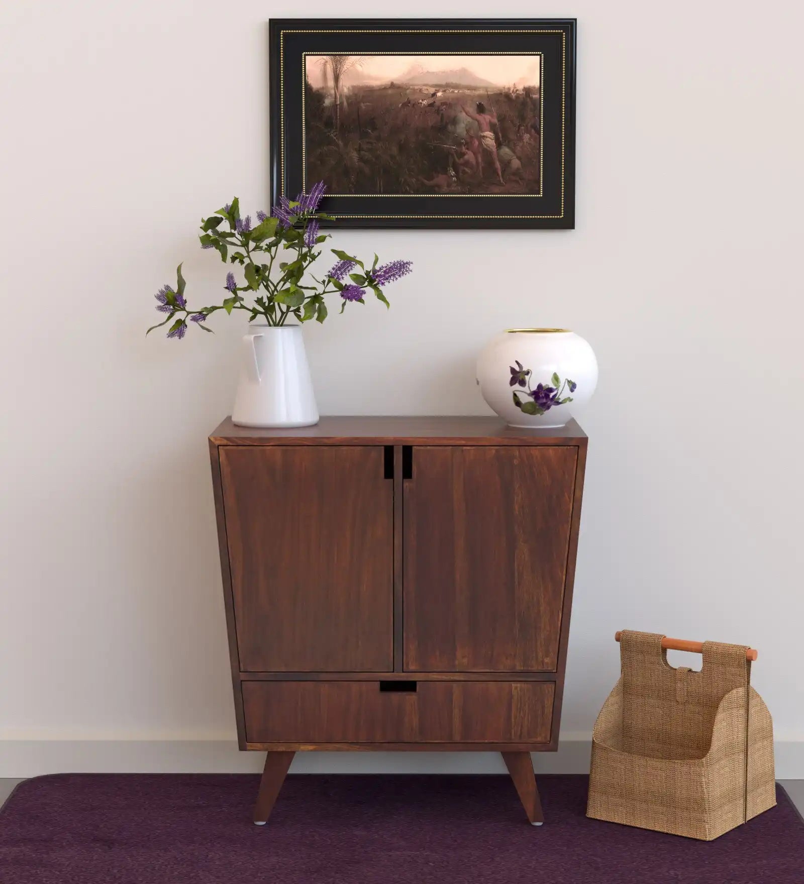 Mario credenza unit sheesham wood modern storage console furniture India