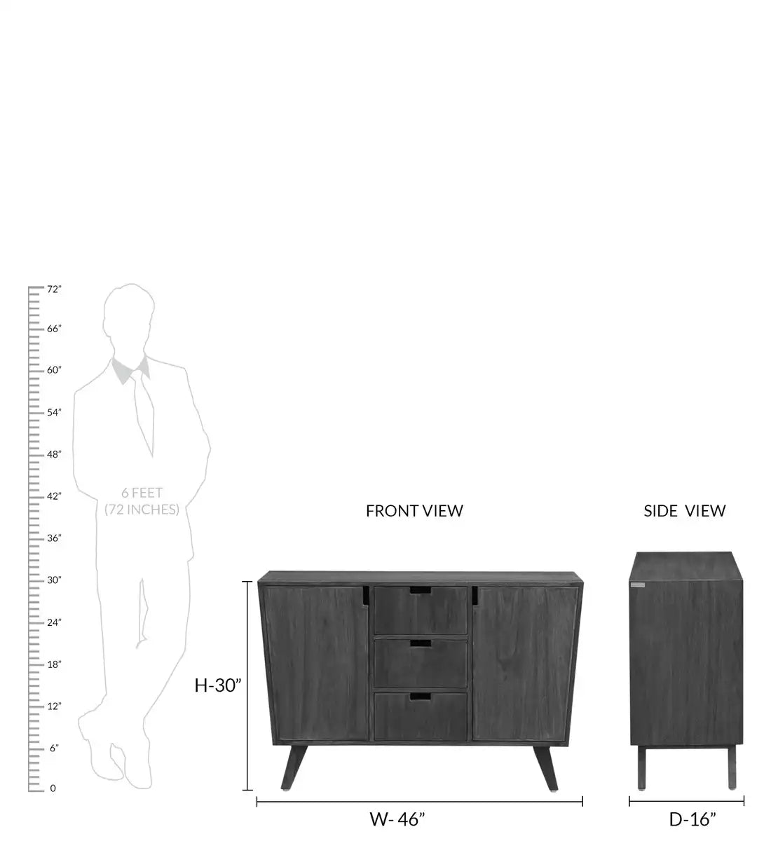 Mario decor console cabinet sheesham wood drawer storage interior