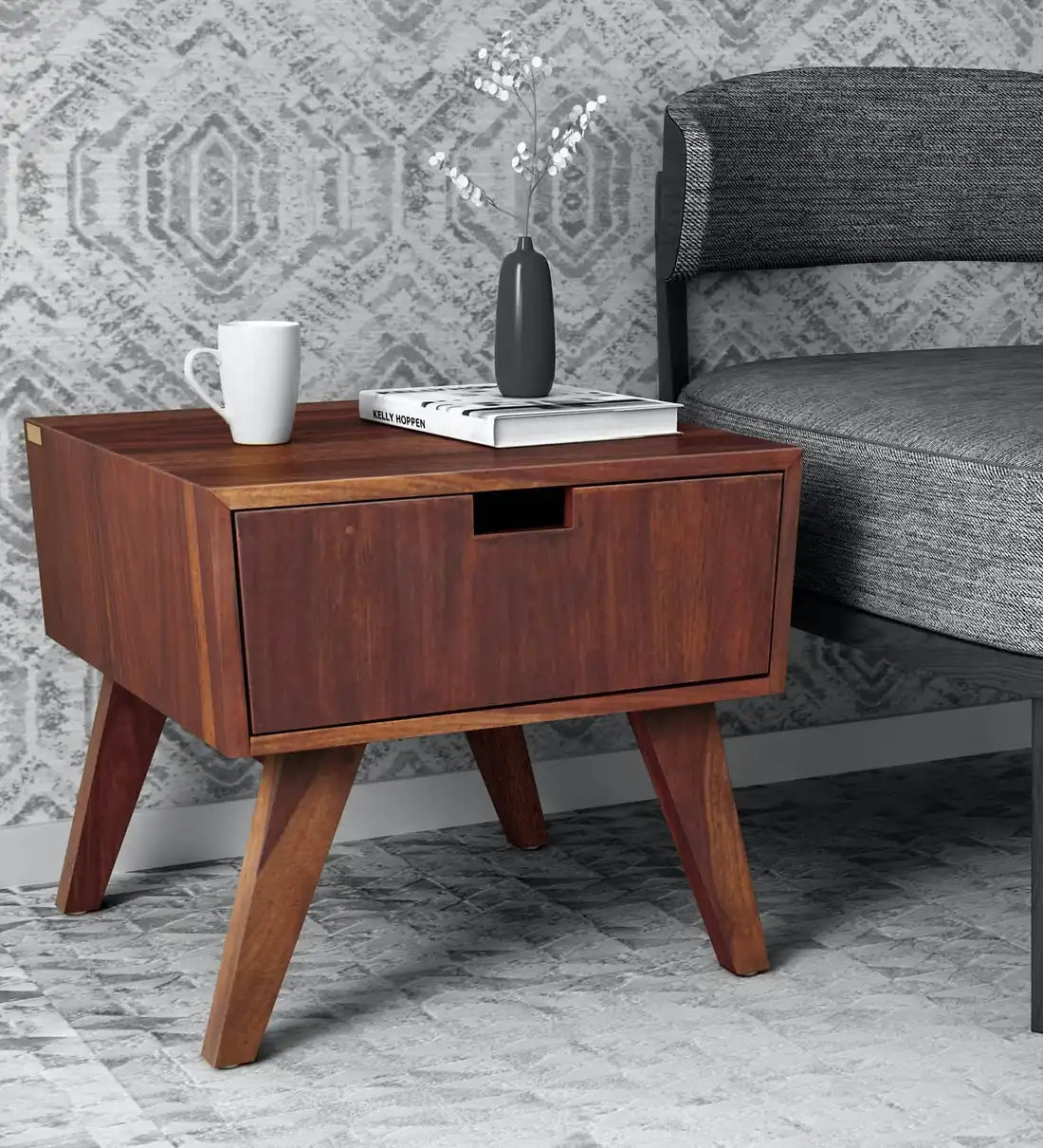 Mario solid sheesham wood end table modern side table India