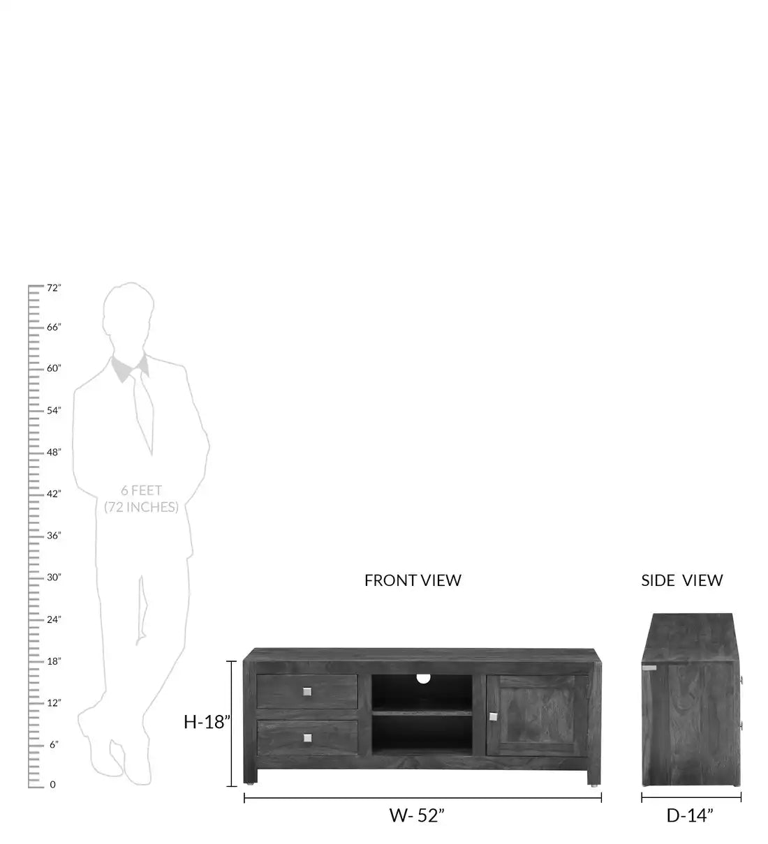 Milo modern TV unit wooden TV stand with drawers and shelves