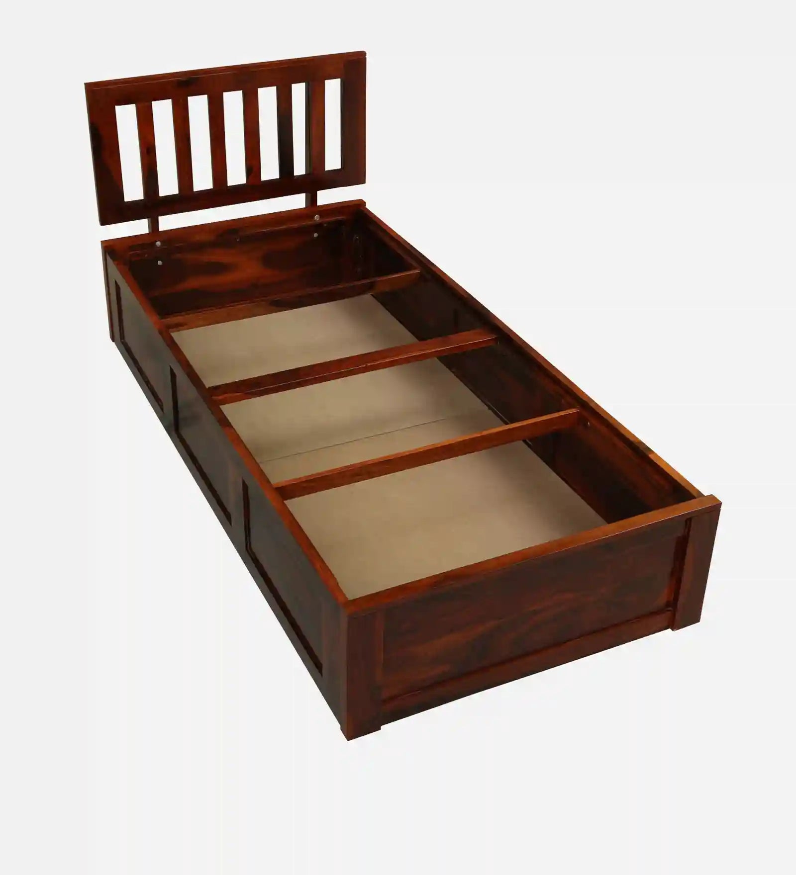 Modern sheesham single bed trundle Vriksha solid wood bed India