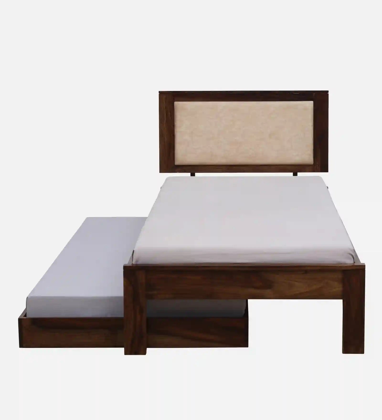 Modern sheesham single bed with trundle Kashtha solid wood bed India