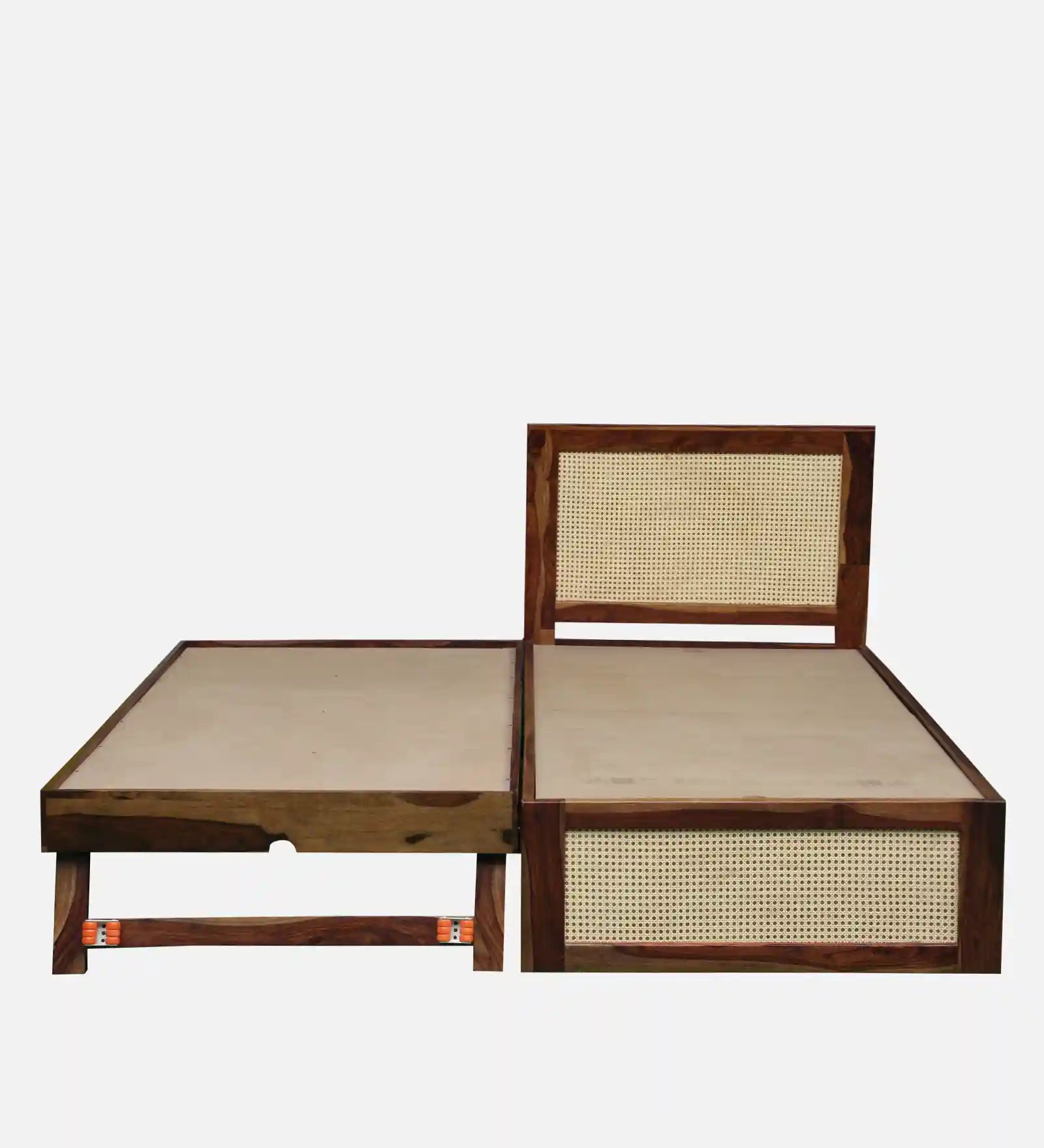 Modern sheesham wood single bed trundle Kashtha solid wood bed India