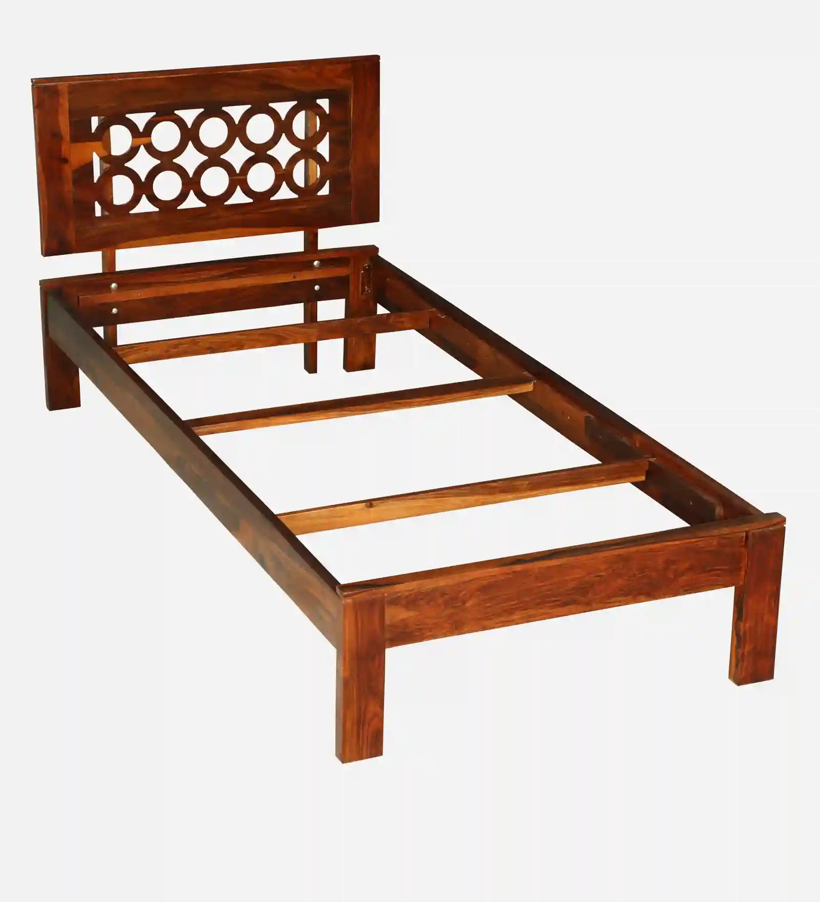 Modern sheesham wood single bed Vainika design durable bed India