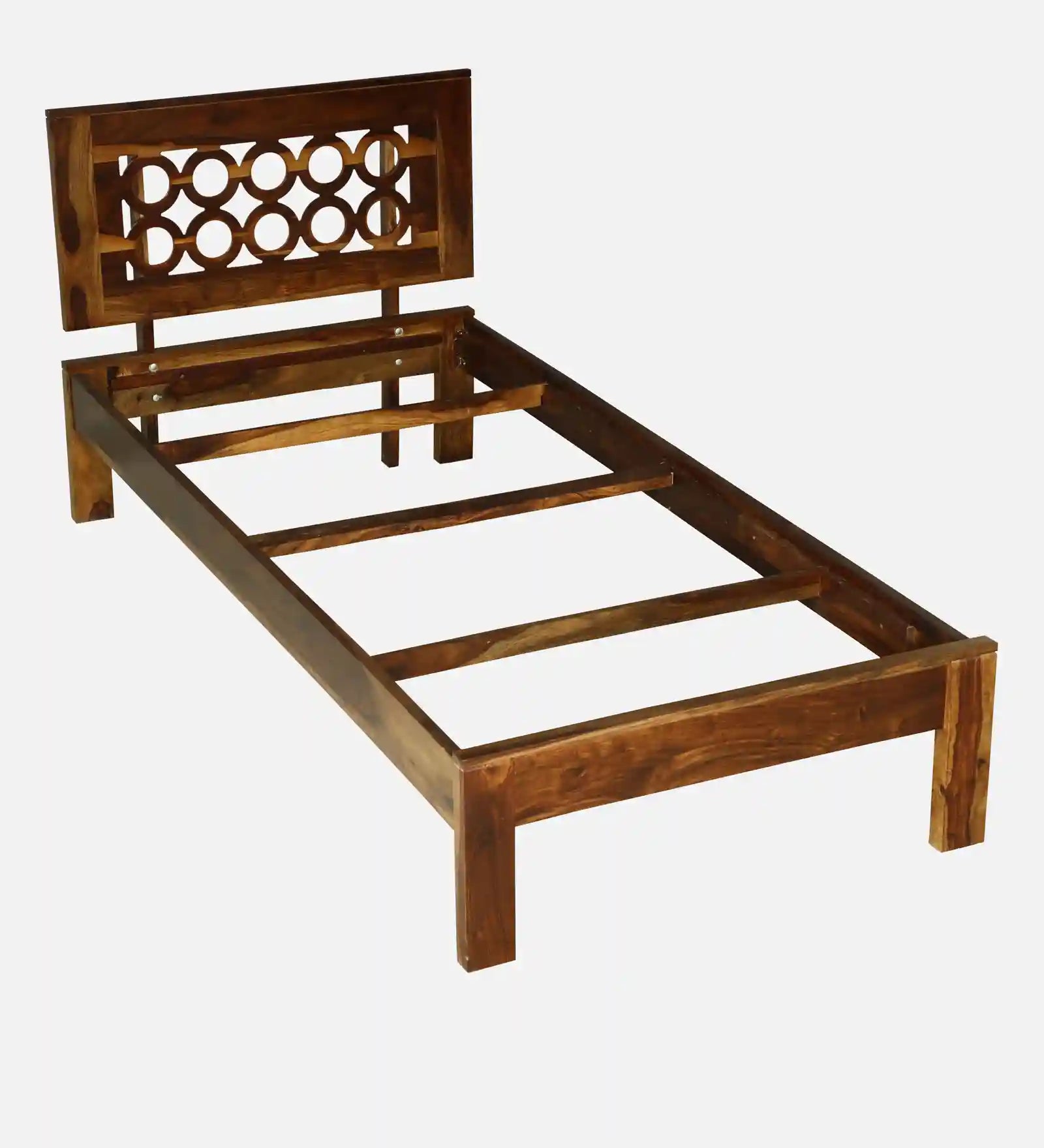 Modern sheesham wood single bed Vainika design durable bed India