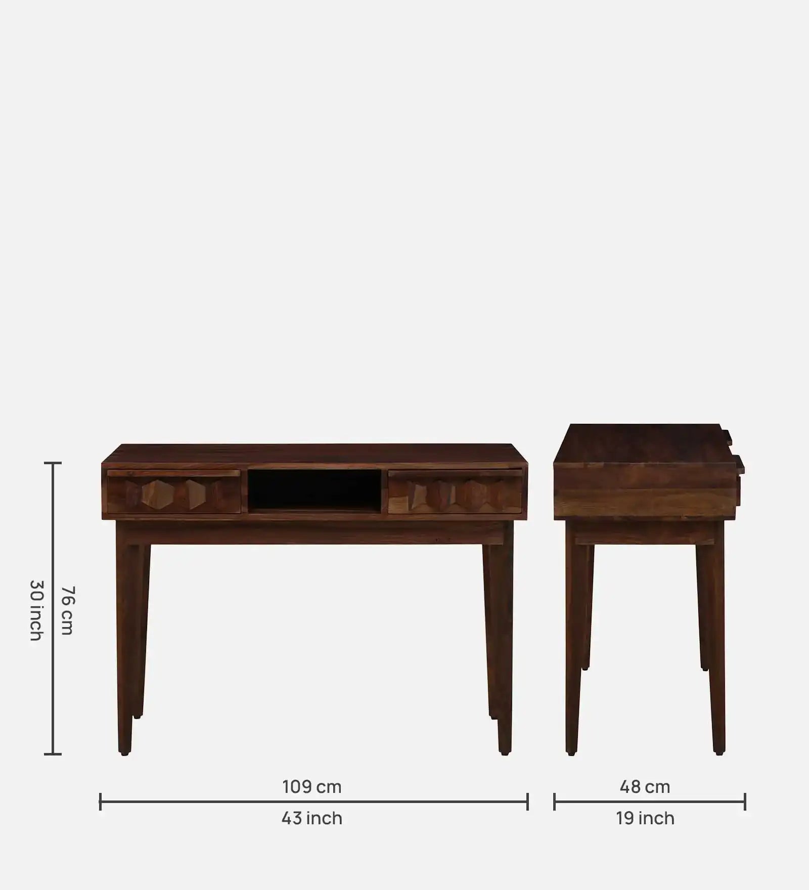 Modern solid wood study table sheesham writing desk Alford for home