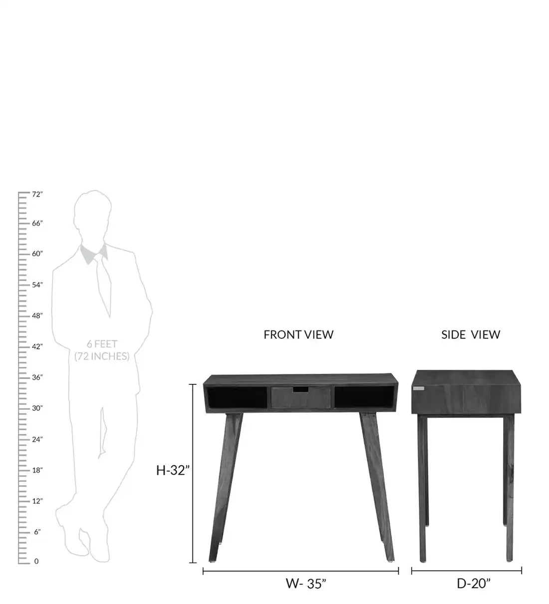Modern solid wood study table sheesham writing desk Mario for home