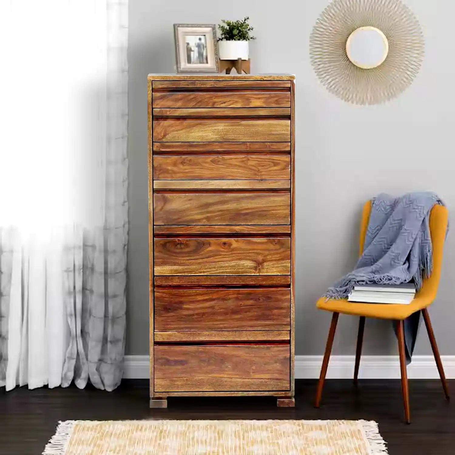 Moscow bedroom drawer furniture solid sheesham wood storage design