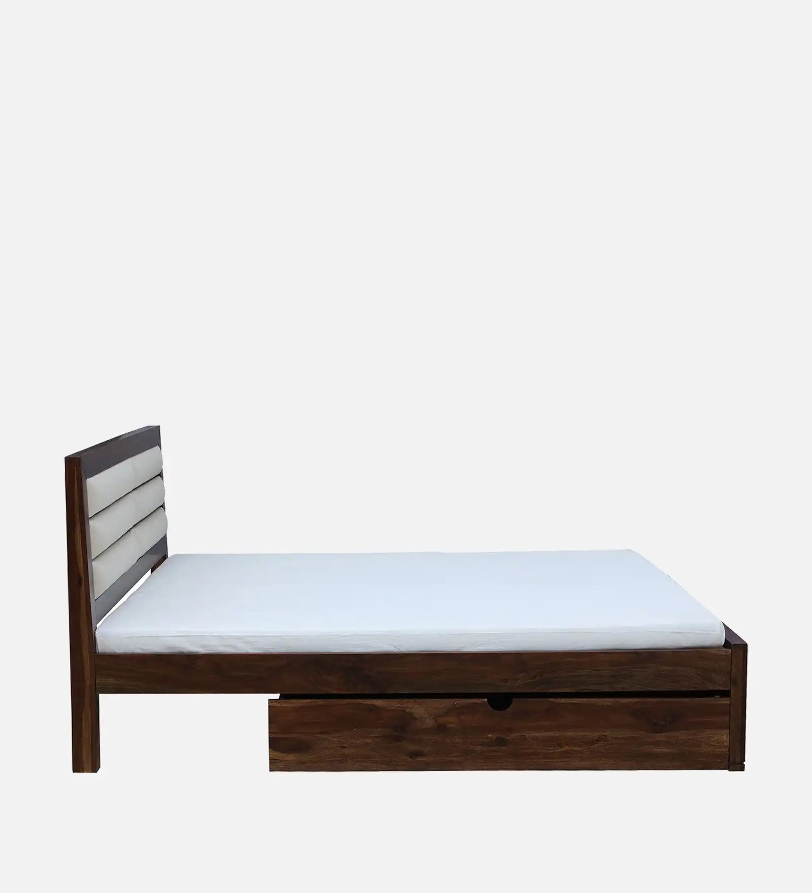 Moscow heavy king bed sheesham wood drawer storage frame