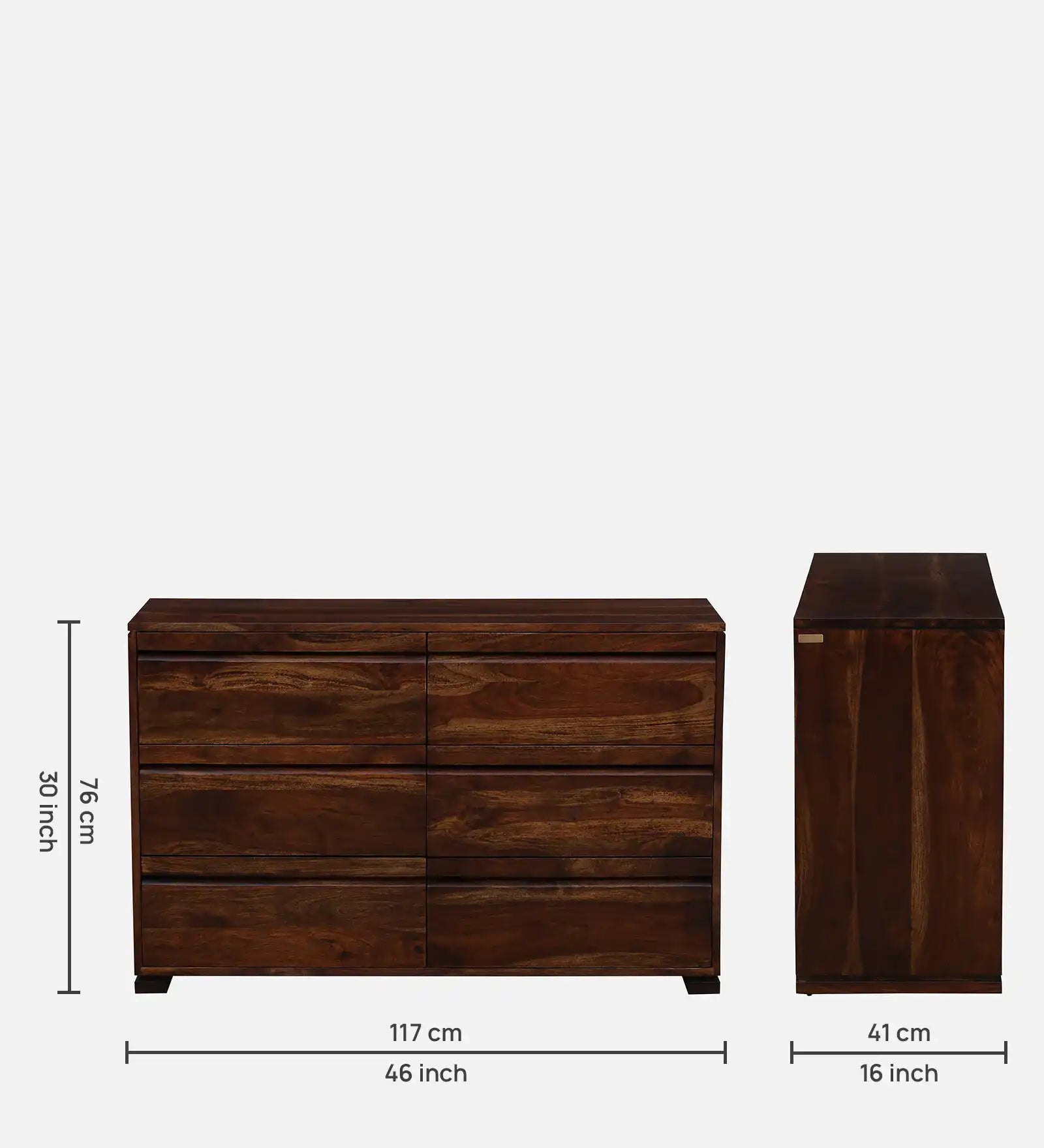 Moscow modern wooden chest of drawers with multiple storage drawers